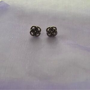 Brighton Celtic Silver Knot Earrings